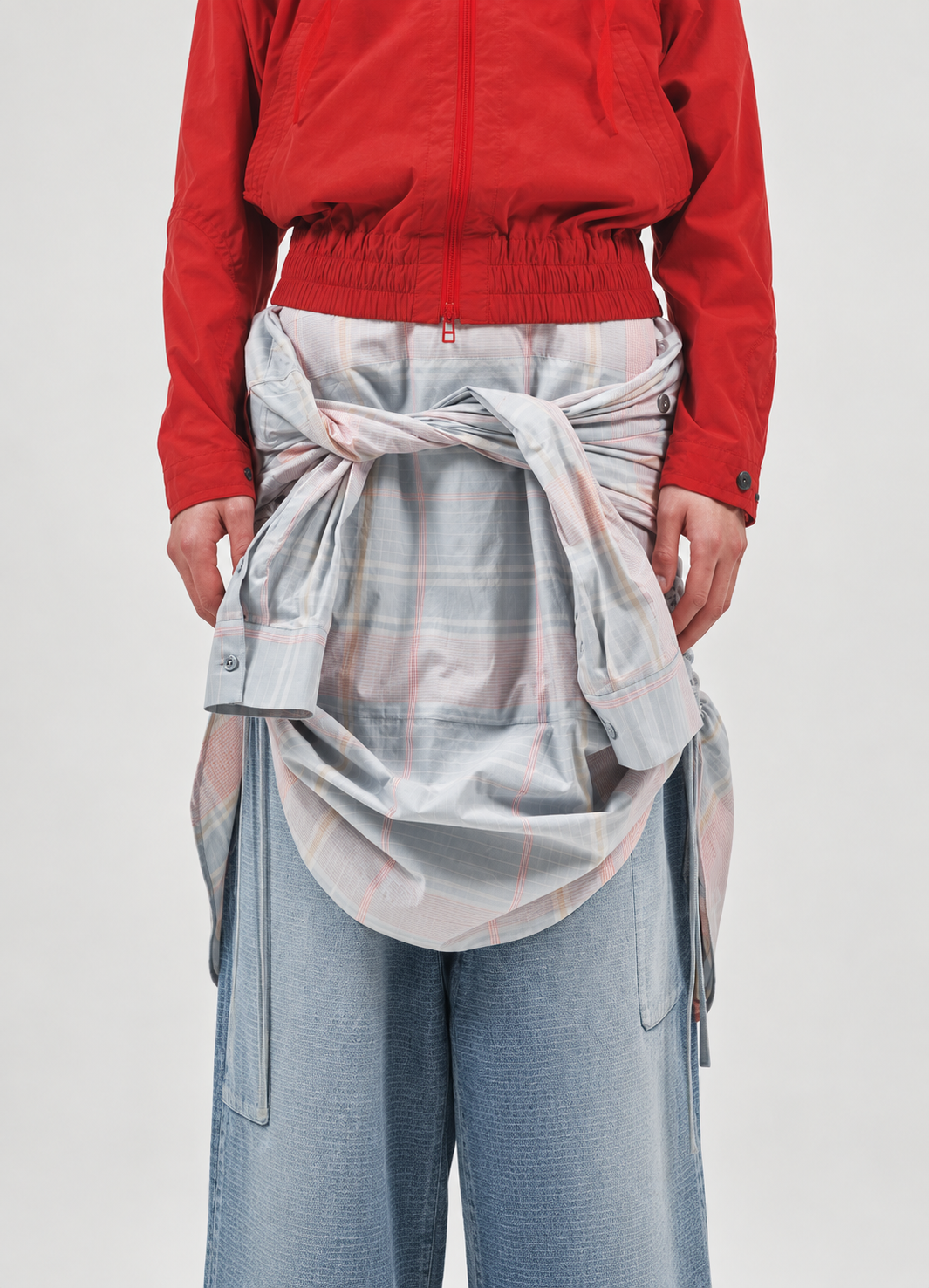 YI SHIRT SKIRT - PASTEL CHECK