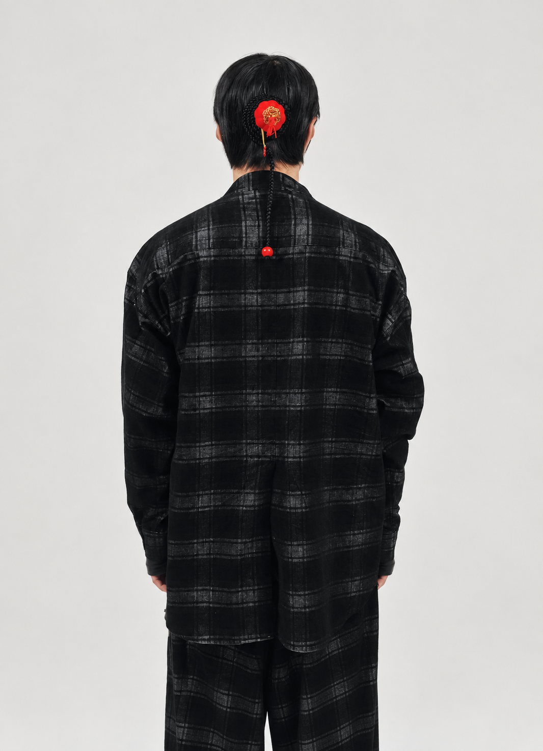 YI SHIRT SKIRT - BLACK CHECK