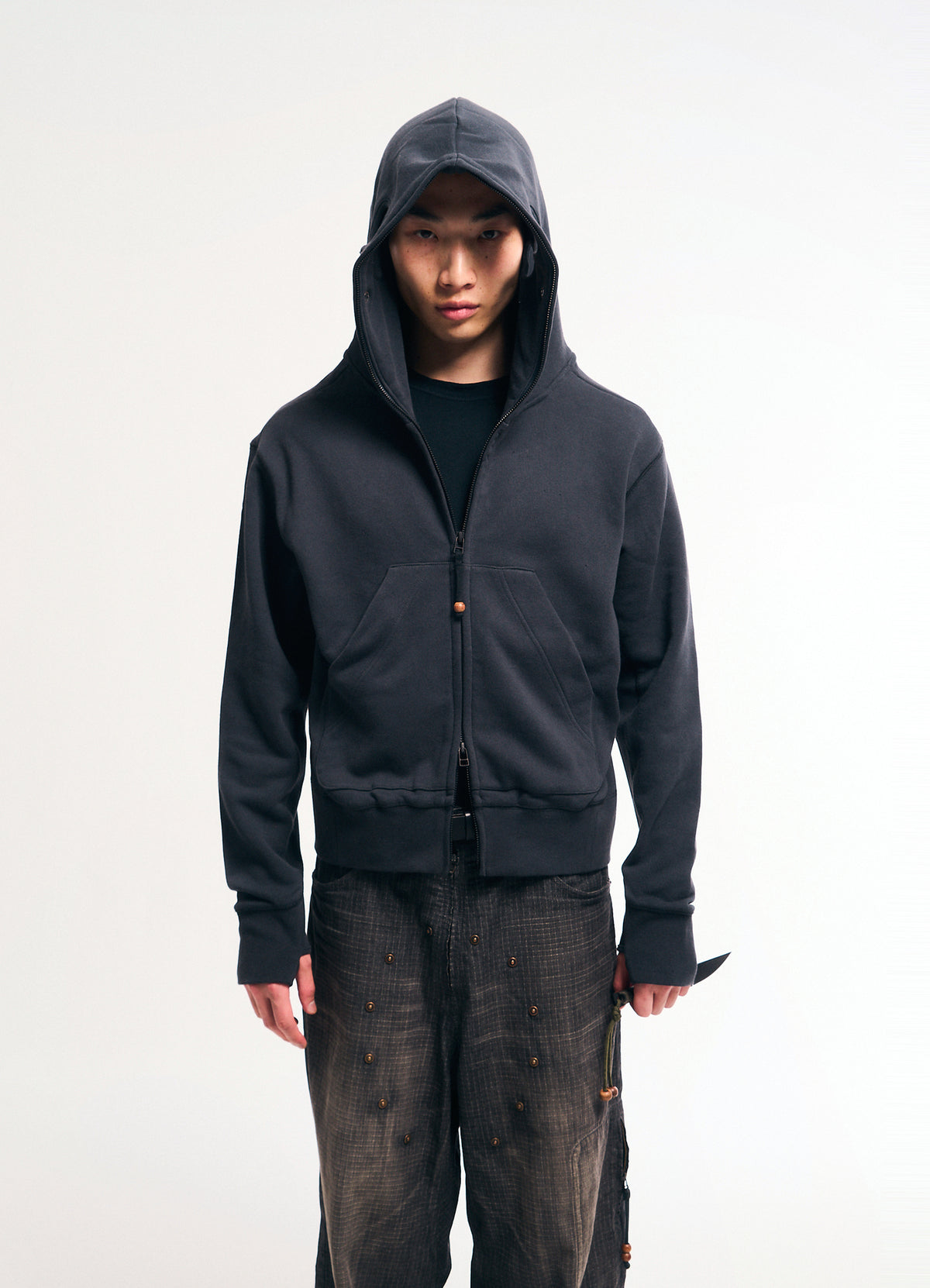 SOLDIER ZIP HOOD - GRAY